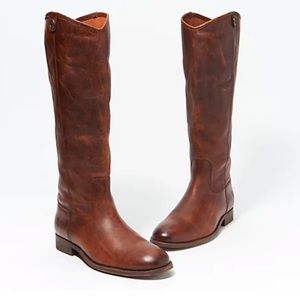 Frye cognac leather tall boots